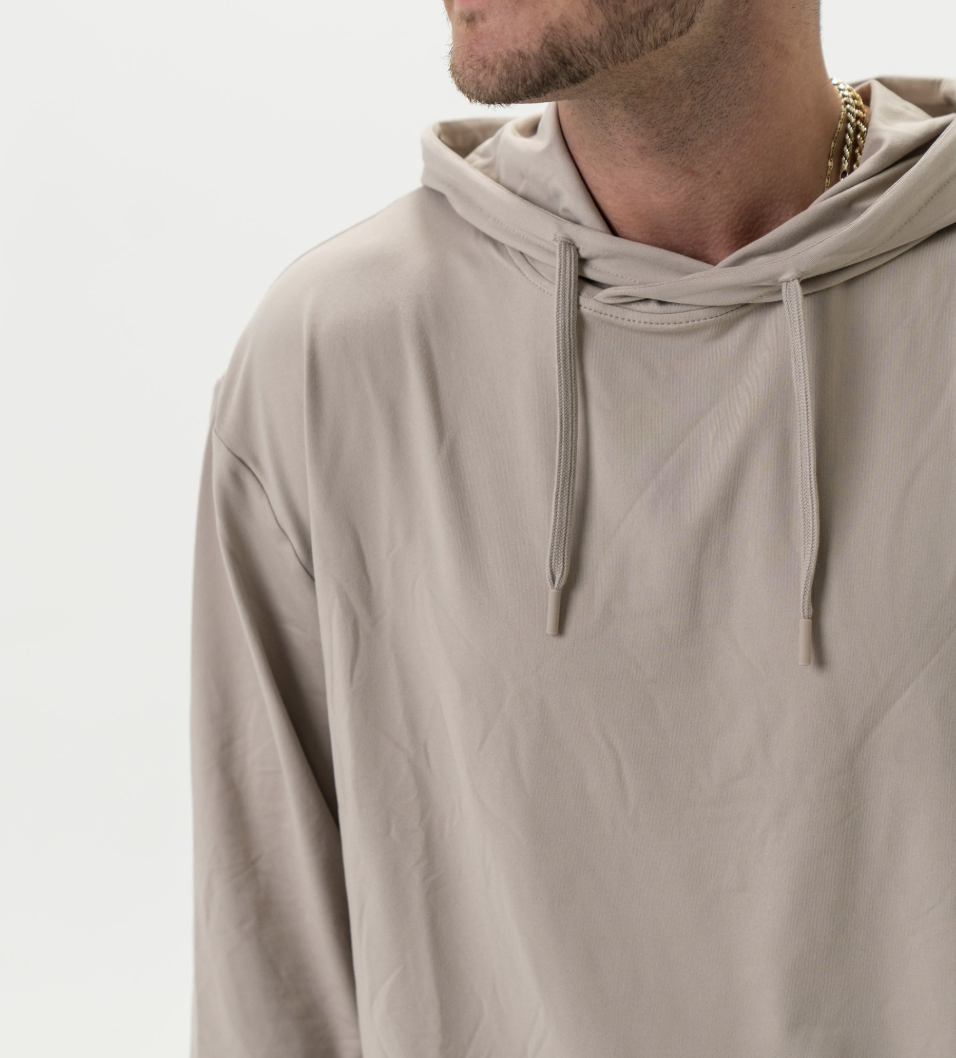 BURLEBO PERFORMANCE HOODIE SANDSTONE