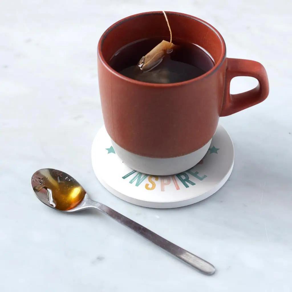 Ceramic Coaster, Love Teach Inspire, Teacher Gift