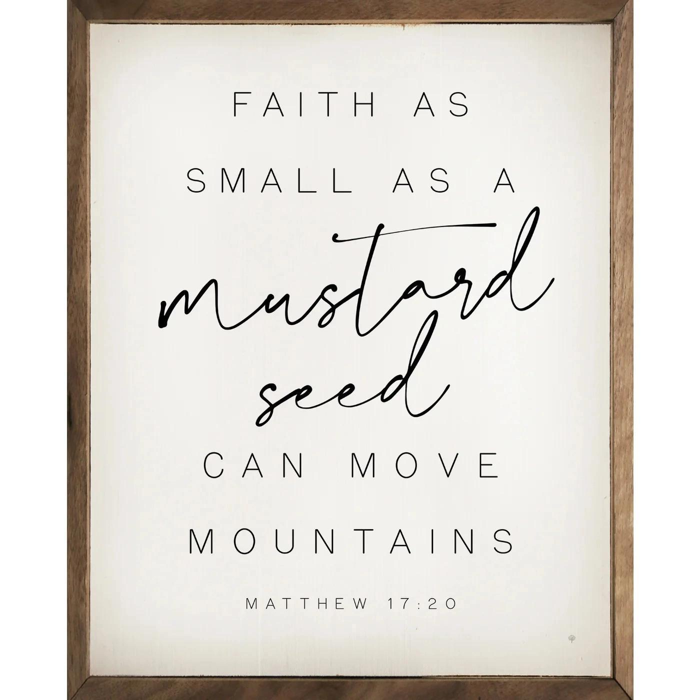 Mustard Seed Matthew 17 20 White