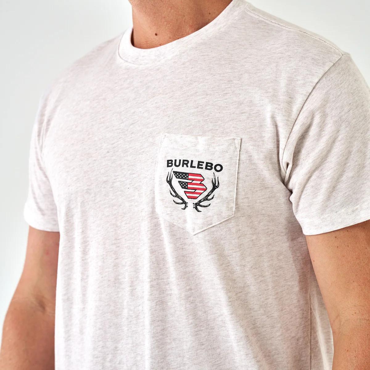 BURLEBO - Elk Horn Logo Tee - Oatmeal