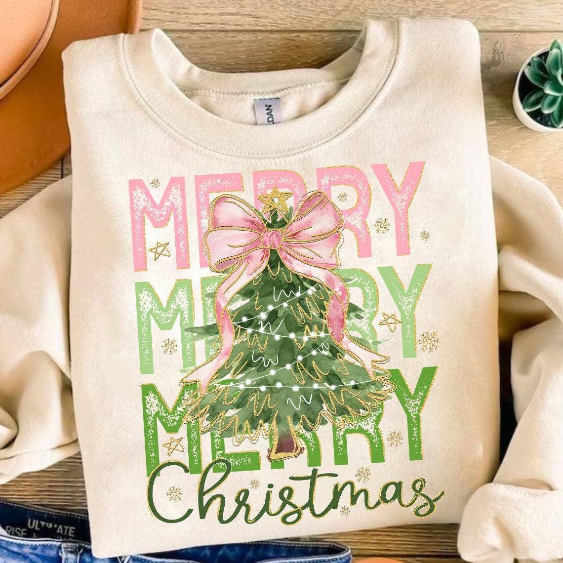 Coquette Christmas Tree Sweatshirt
