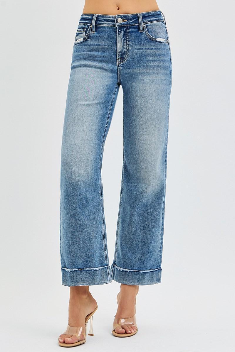 Risen Mid Rise Crop Straight w/ Taylor Cuff