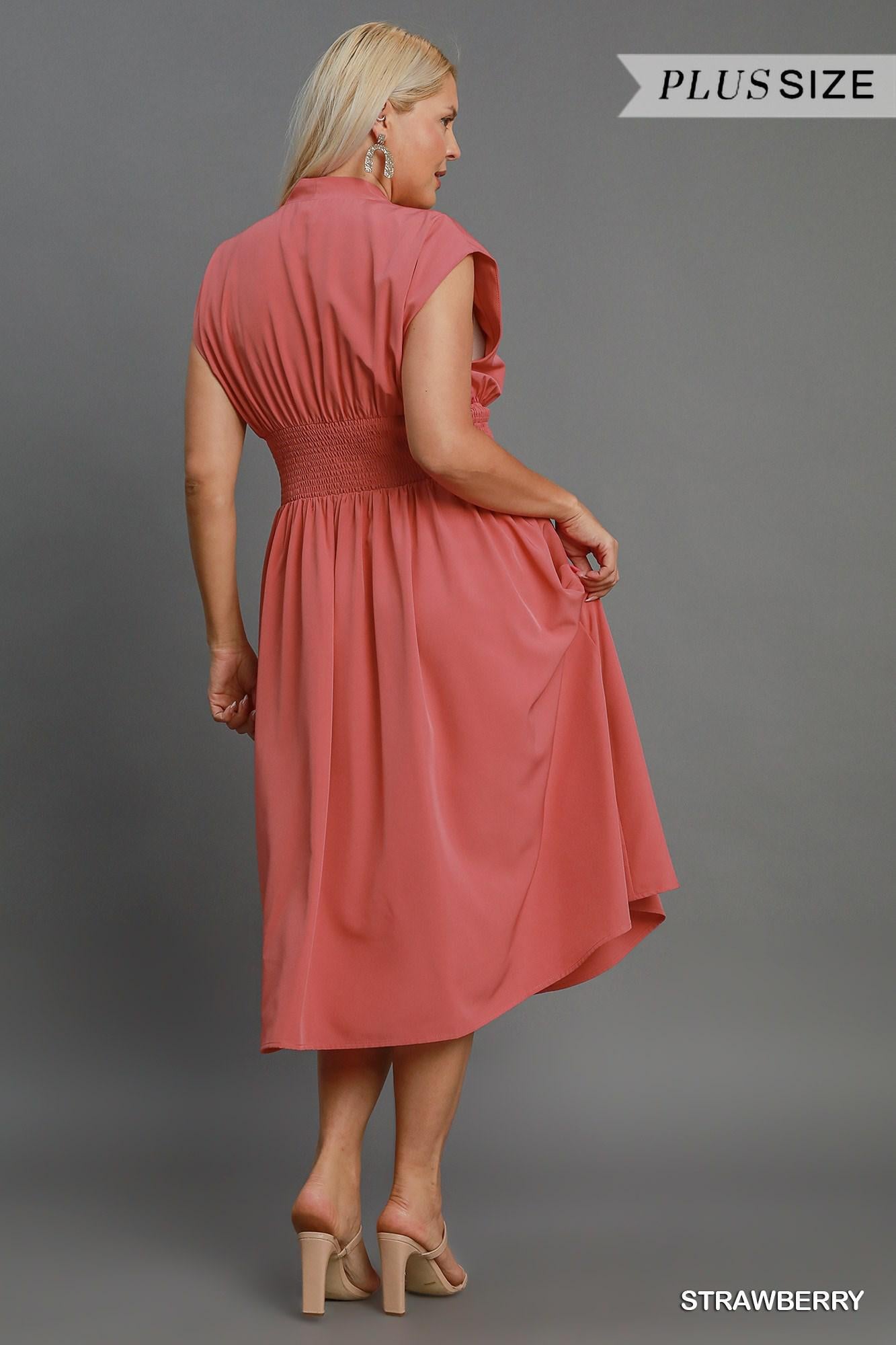 Umgee WC4339 Sleeveless Two-Way Zipper Dress