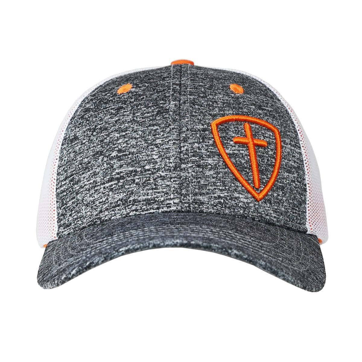 Kerusso Gray Cross Shield Mens Cap