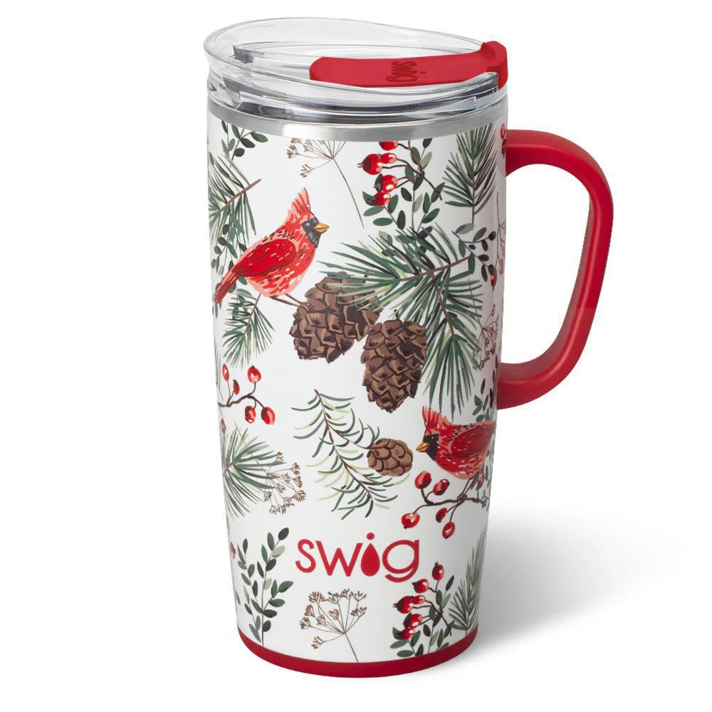 SWIG WINTER CARDINALS Travel Mug 22oz