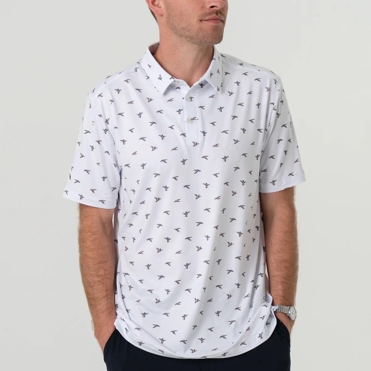 BURLEBO Performance Polo - Flying Ducks