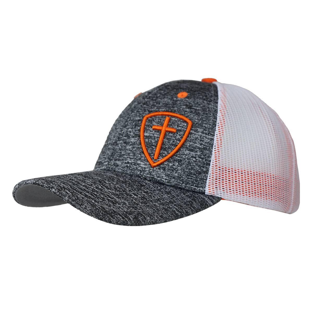 Kerusso Gray Cross Shield Mens Cap