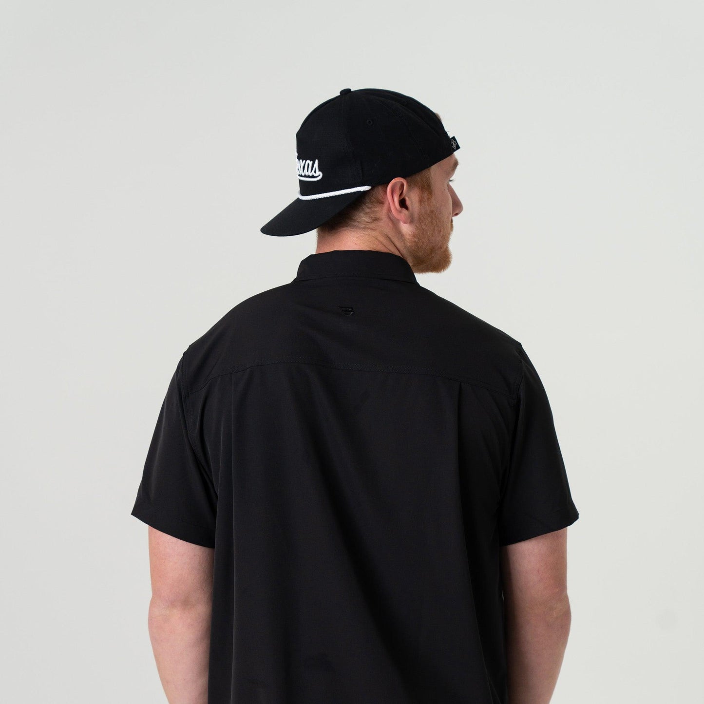 BURLEBO - PERFORMANCE BUTTON UP - HEATHER BLACK