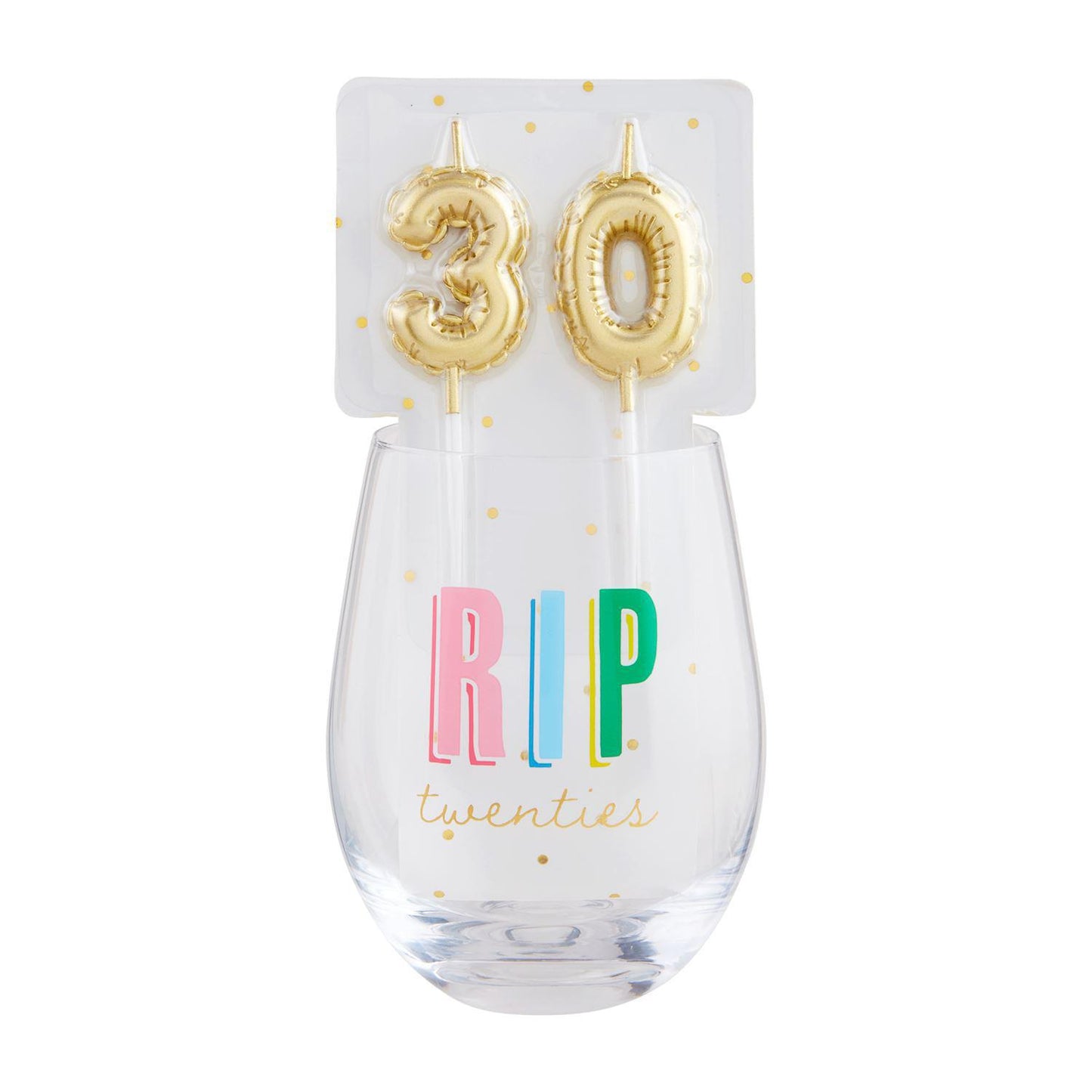 30 Wine Glass & Candle Set