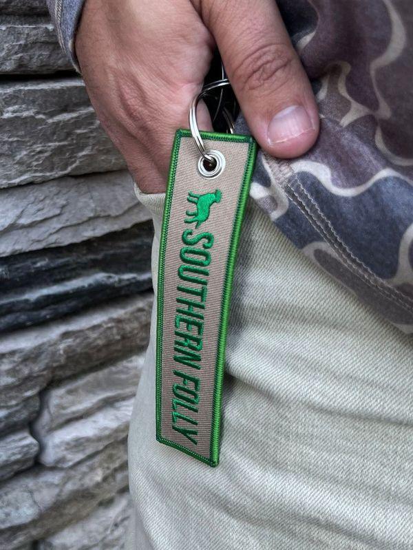 Southern Folly Embroidered Keychain