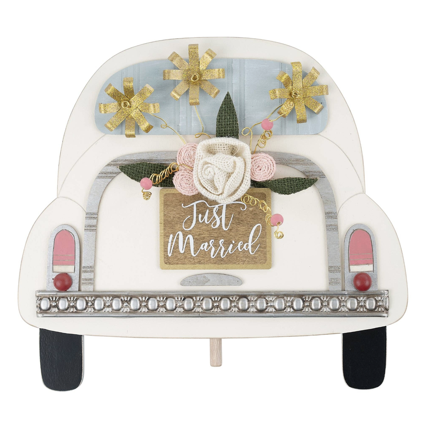 Just Married Car with Sparklers Topper