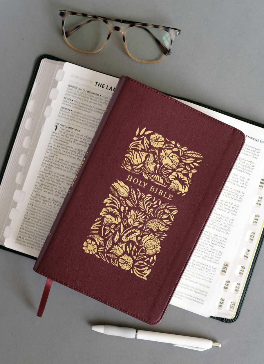 The KJV Study Bible, Indexed (Crimson Bouquet)
