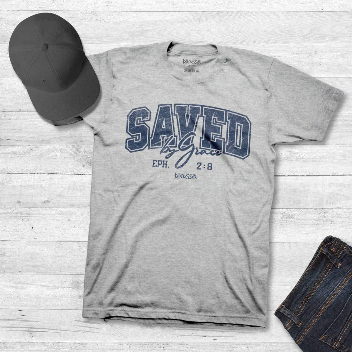 Kerusso Saved By Grace Christian T-Shirt