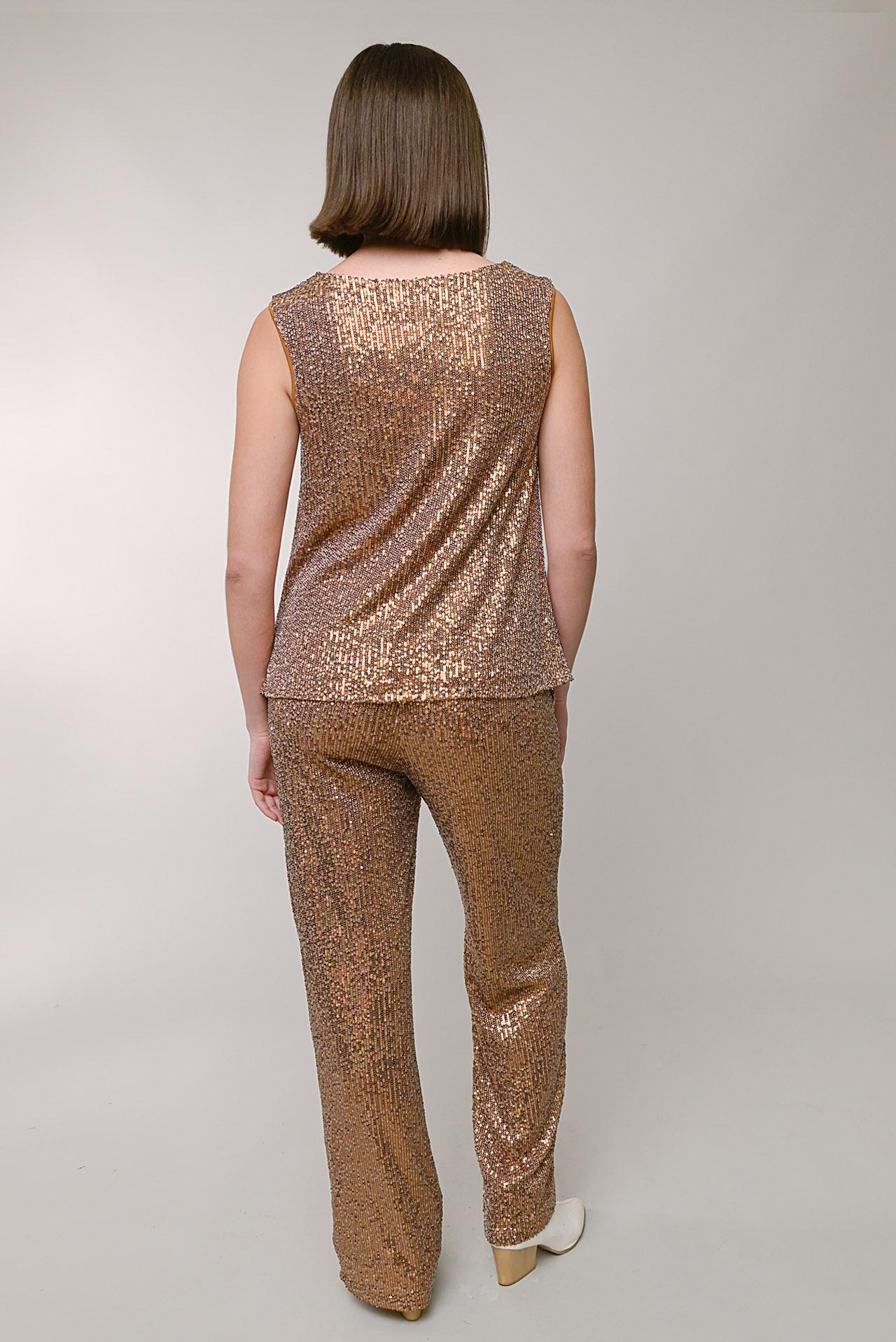 DRAPE NECK SHIMMER TANK