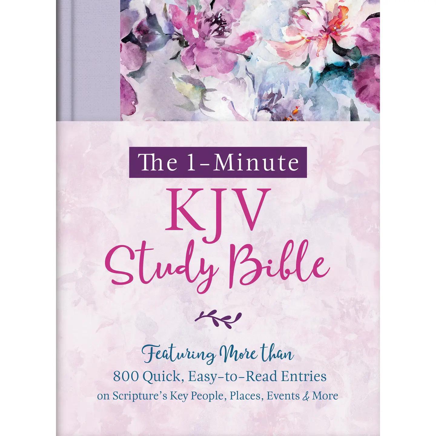 The 1-Minute KJV Study Bible (Lavender Petals)