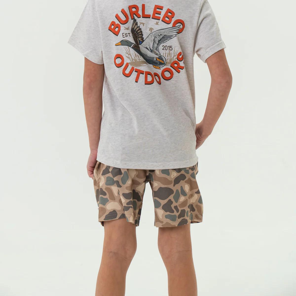 Burlebo - Youth Everyday Short - Pintail Camo - Brown Pocket