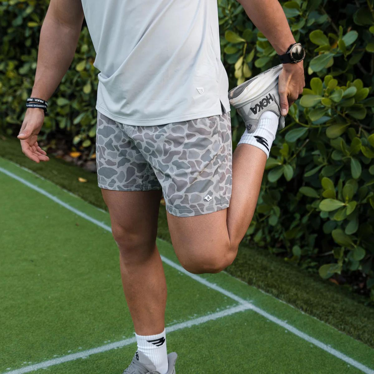BURLEBO Athletic Short - Classic Deer Camo - Grey Liner