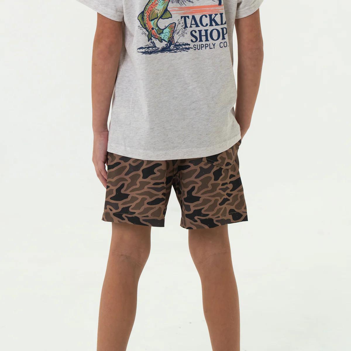 BURLEBO - Youth Everyday Short - Gauge Camo - Black Pocket
