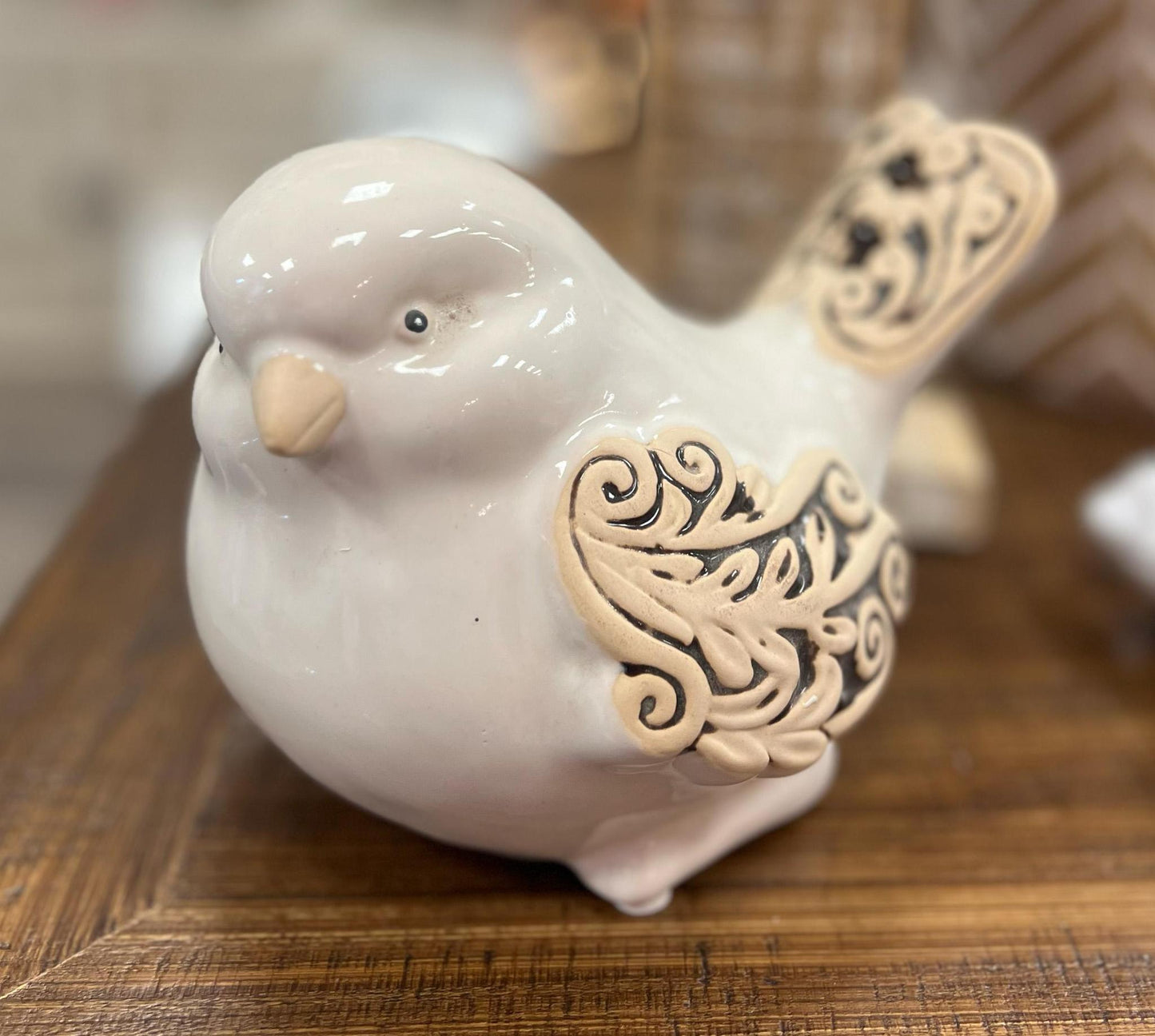 Ivory Scroll Wing Birds