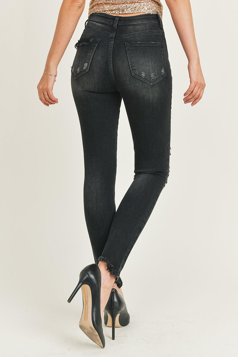 HIGH RISE VINTAGE WASHED SKINNY