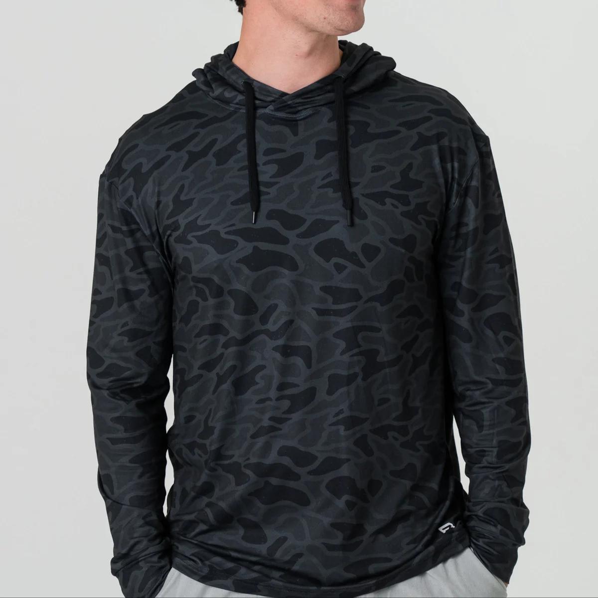 BURLEBO Performance Hoodie - Black Camo