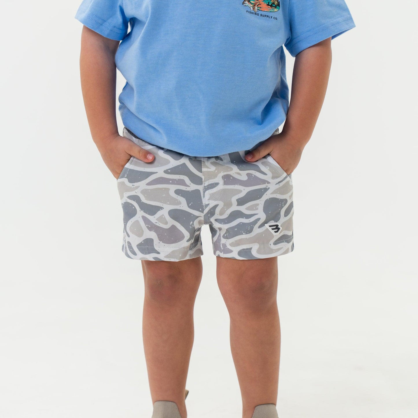 BURLEBO YOUTH ATHLETIC SHORT - White Camo