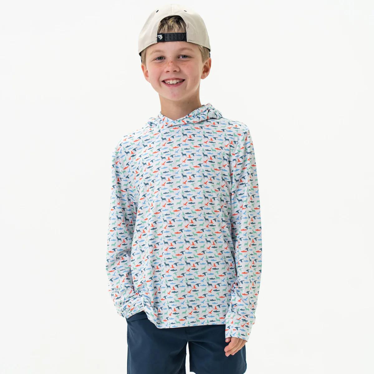 BURLEBO Youth Performance Hoodie - The Great Outdoors