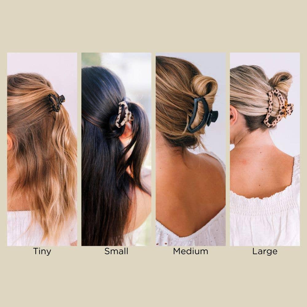 TELETIES Open Hair Clip | Large | Blonde Tortoise