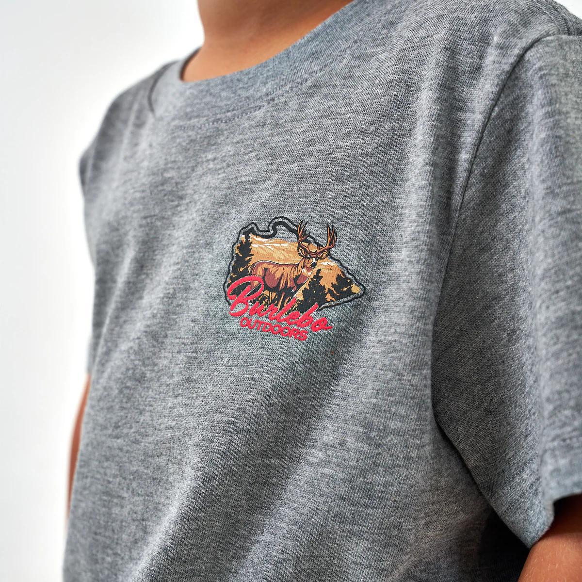 BURLEBO Youth Hill Country Buck Tee - Dark Heather Grey