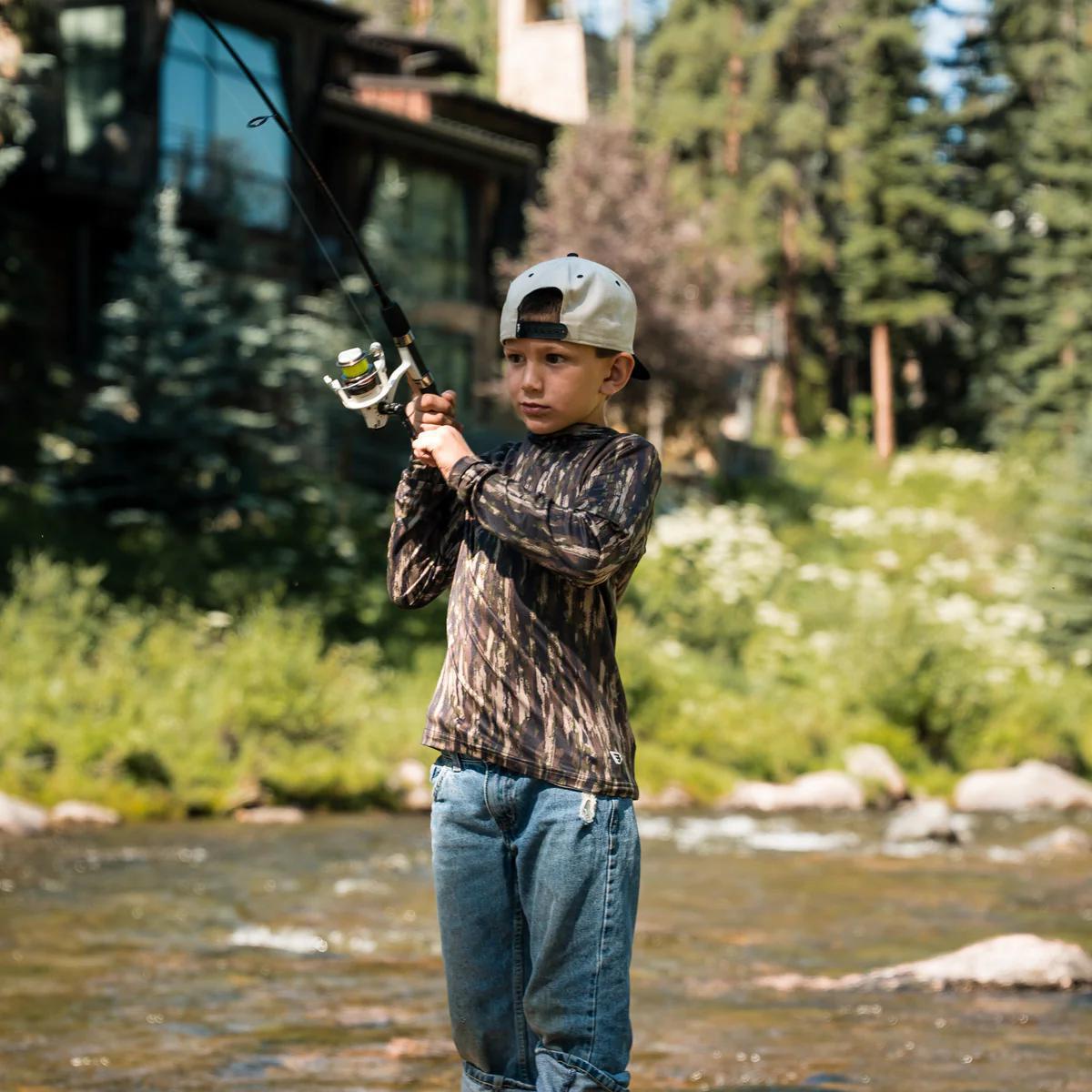 BURLEBO Youth - Performance Hoodie - Midland Camo