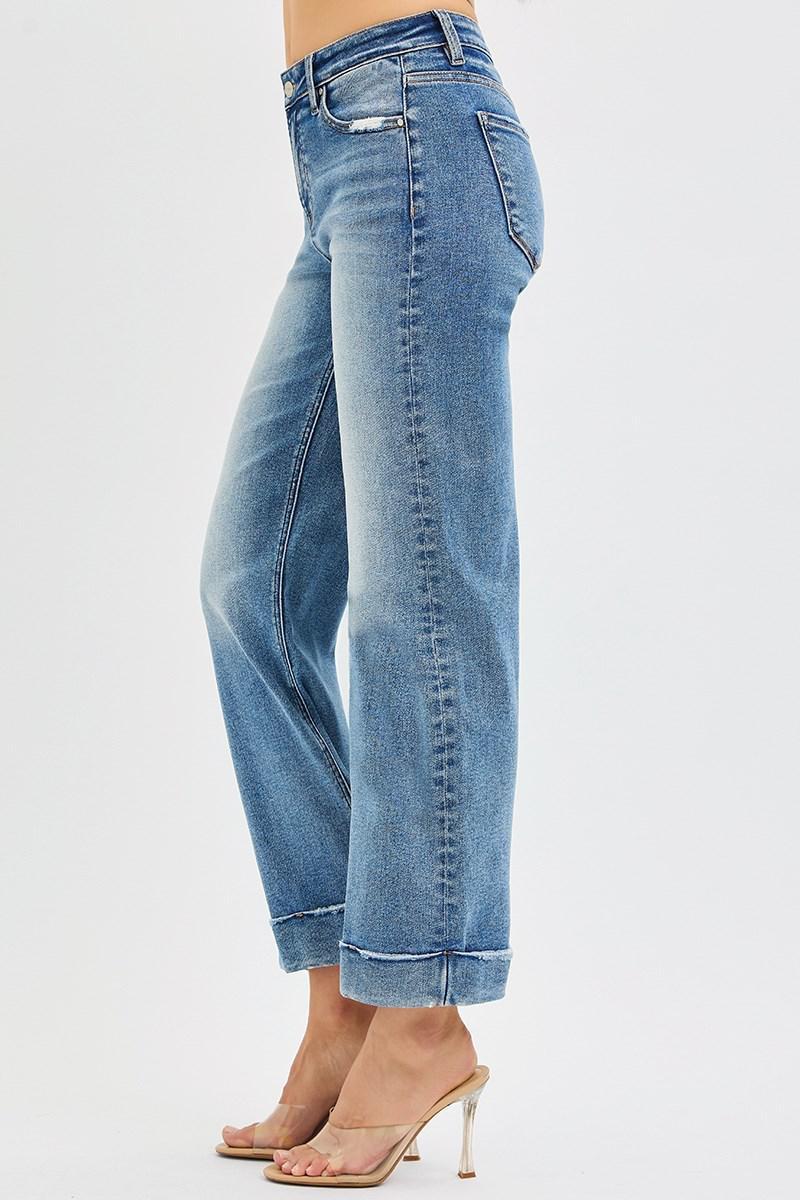 Risen Mid Rise Crop Straight w/ Taylor Cuff