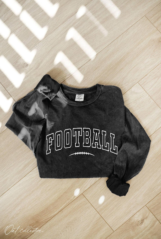 FOOTBALL PUFF Mineral Washed Long Sleeve Graphic