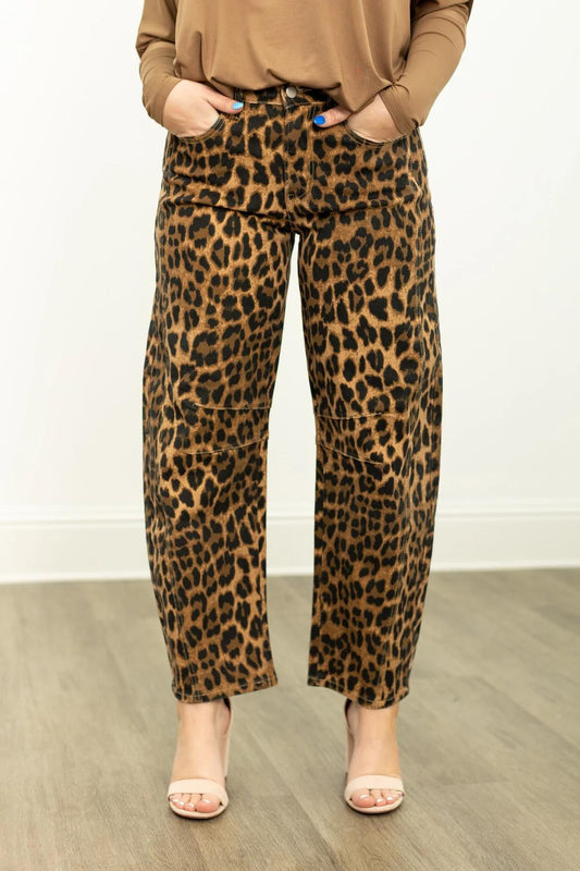 G&E Barrel Jeans, Leopard