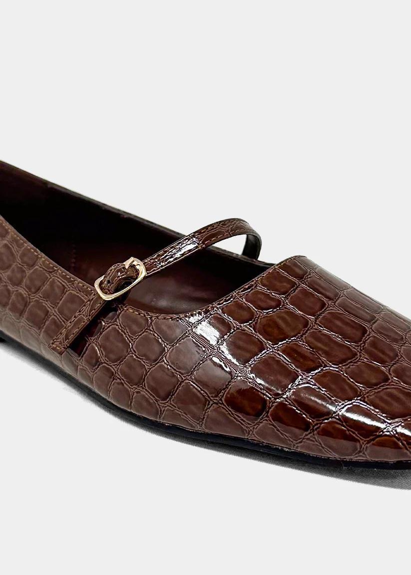 ShuShop Adele Brown Croco