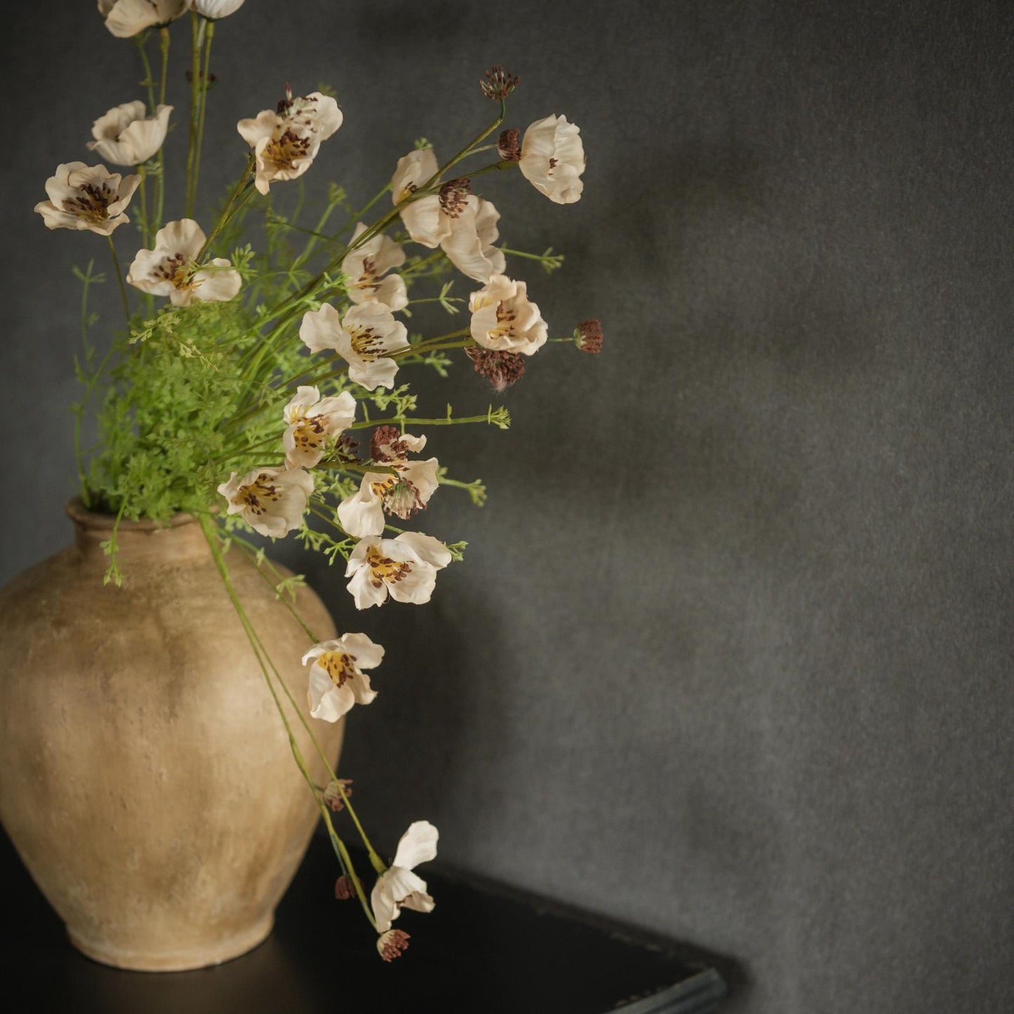 22" Beige Wildflower Spray