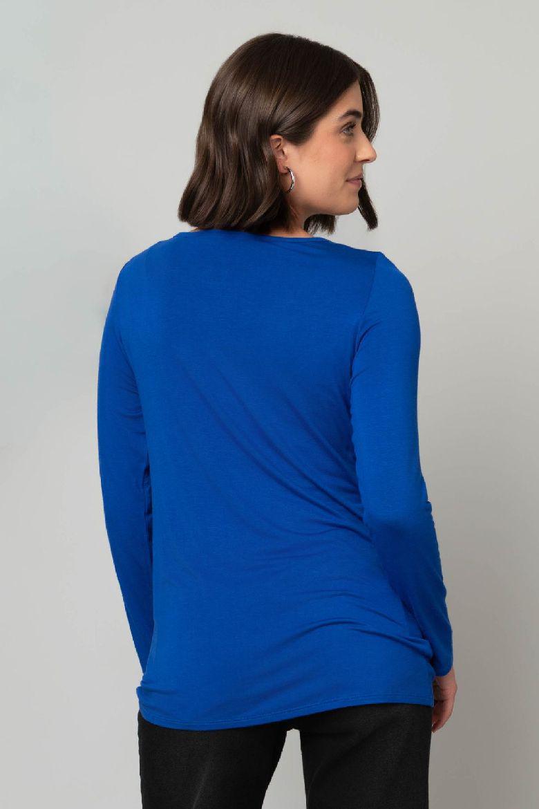 L/S Scoop Neck Tee - Angel Fish Blue
