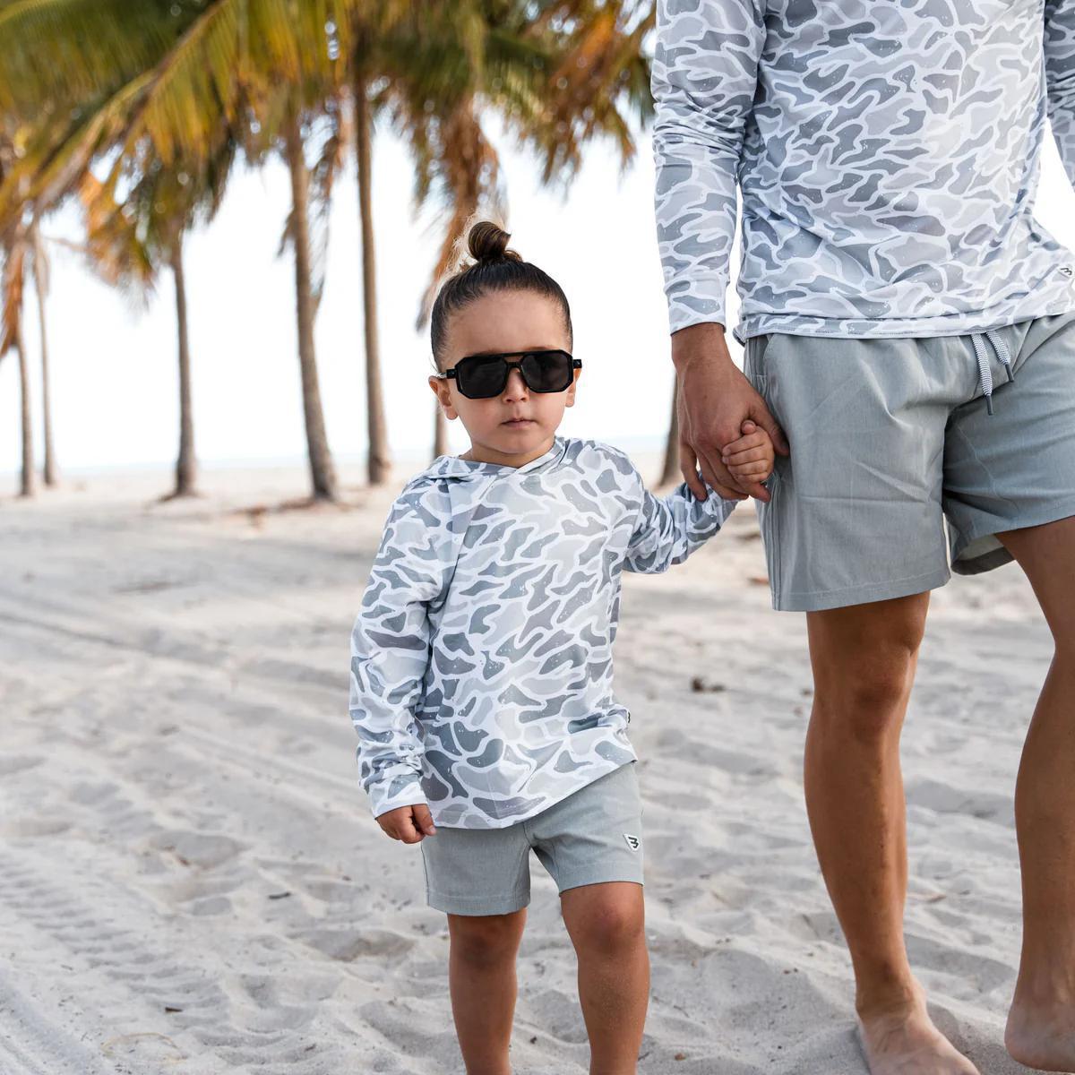 BURLEBO Youth Performance Hoodie - White Camo