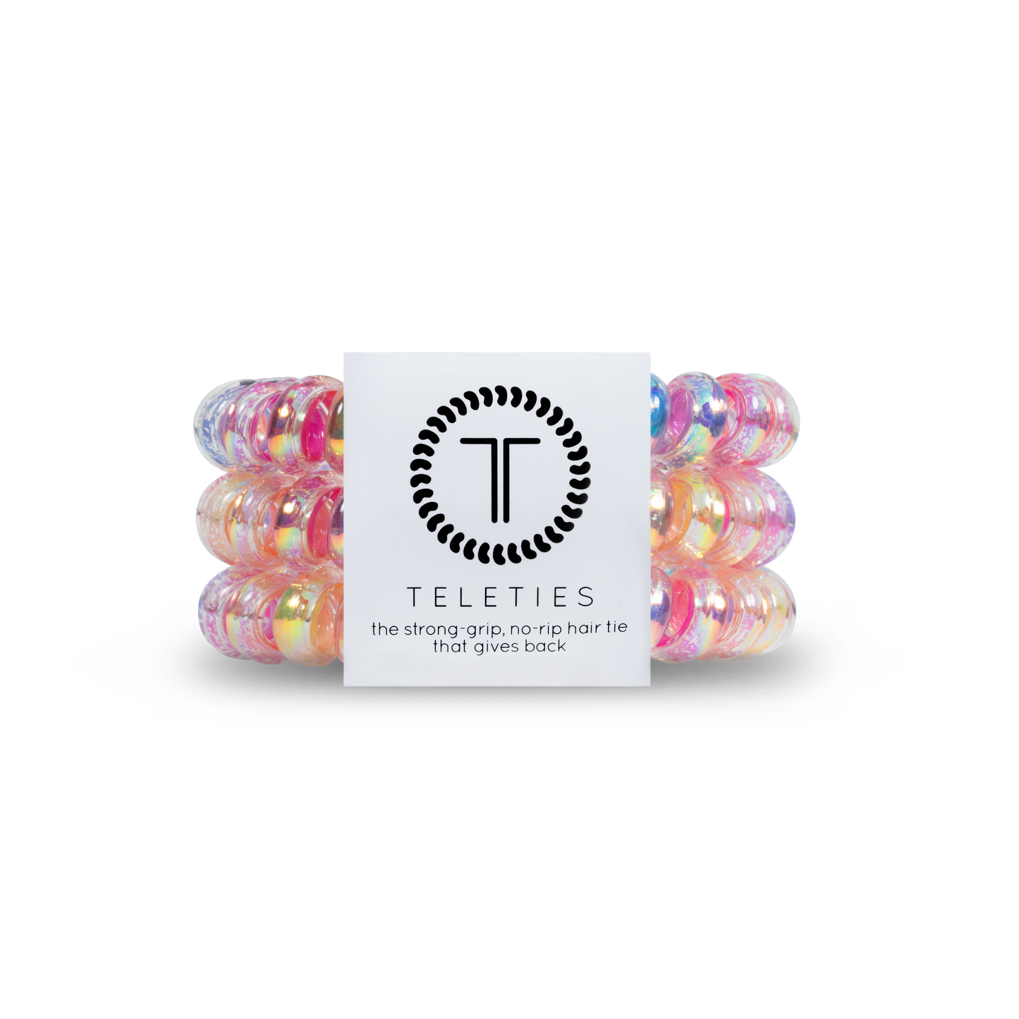 TELETIES Spiral Hair Coils | Large | Eat Glitter for Breakfast