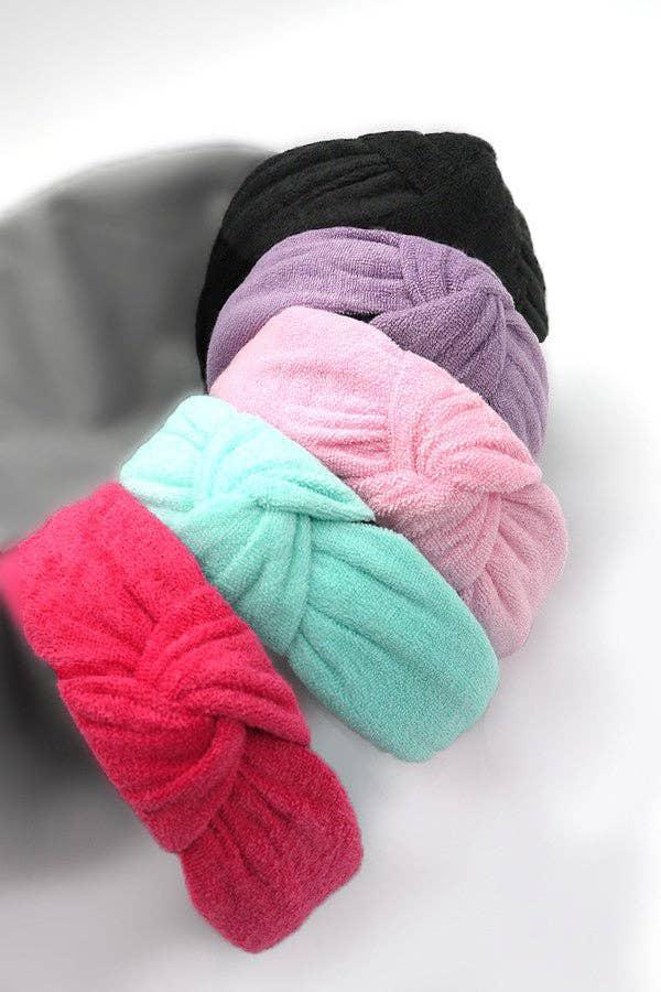 SPA SPONGE TERRY TOWEL KNOT HEADBAND