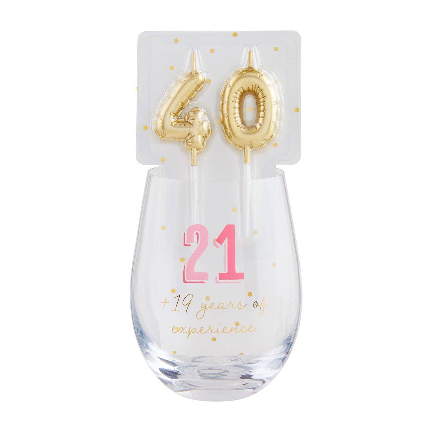 40 Wine Glass & Candle Set