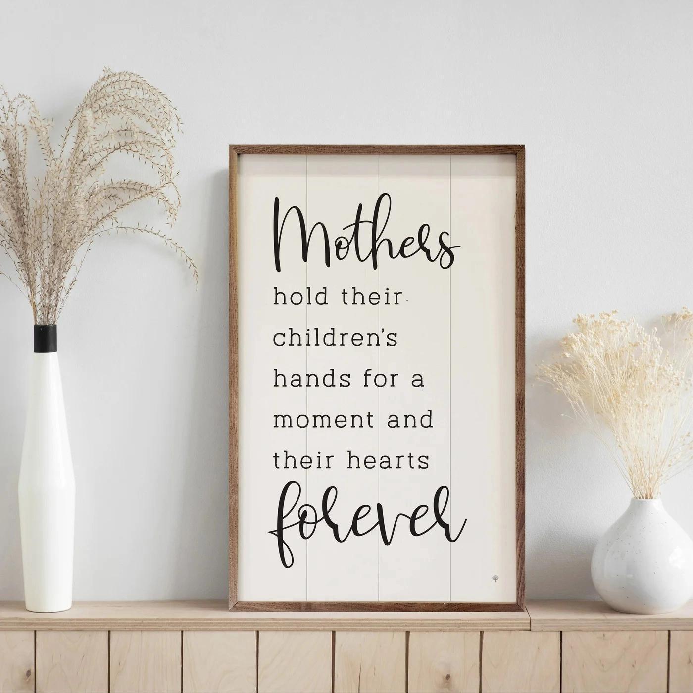 Mothers Hold Their Children's Hands White