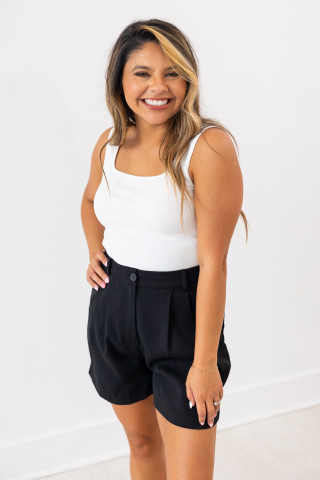 G&E 7966B Square Neck Rib Knit Tank Top