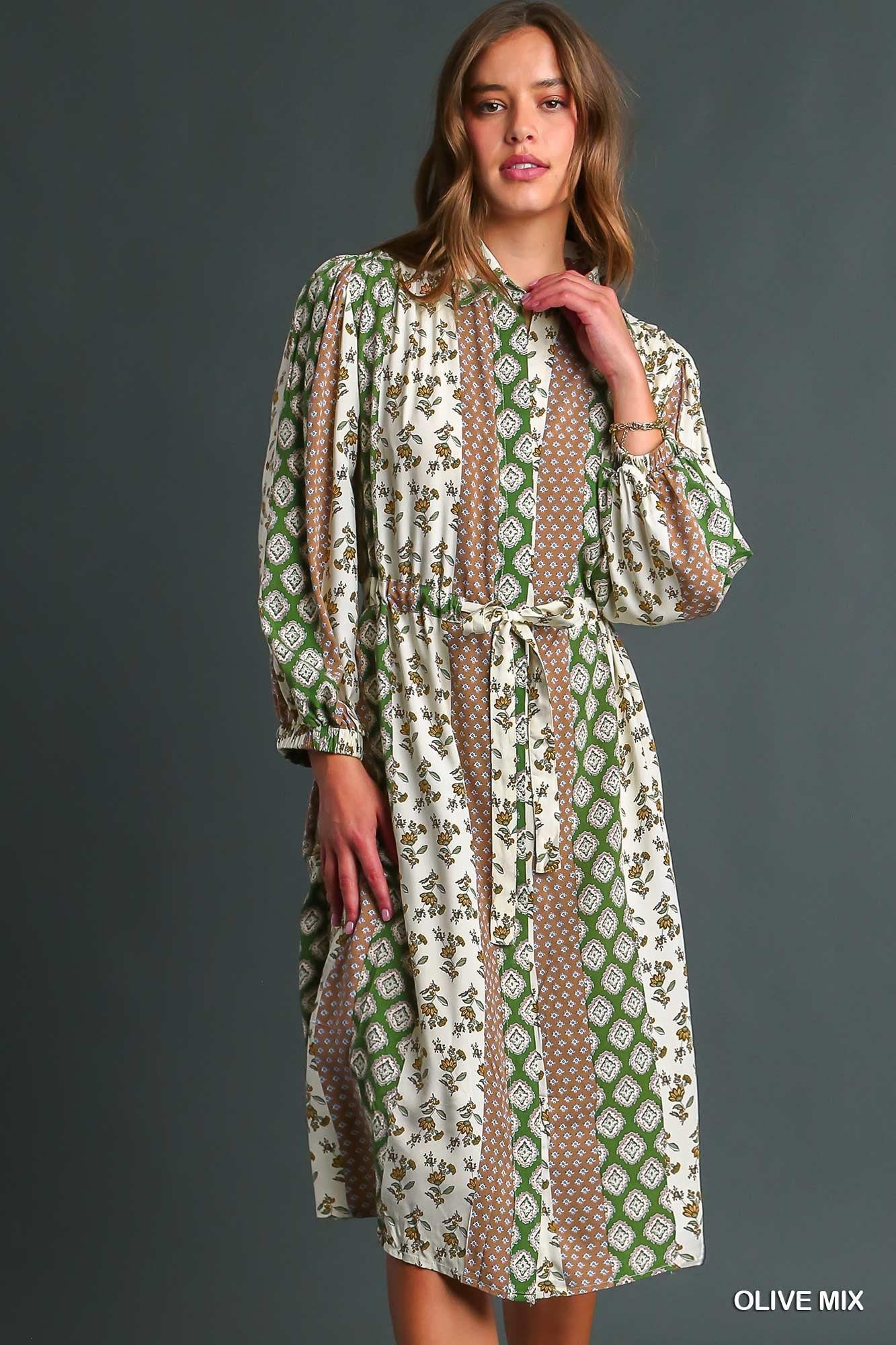 Front Tie Midi Dress