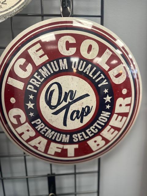 Round Button Man Cave Signs