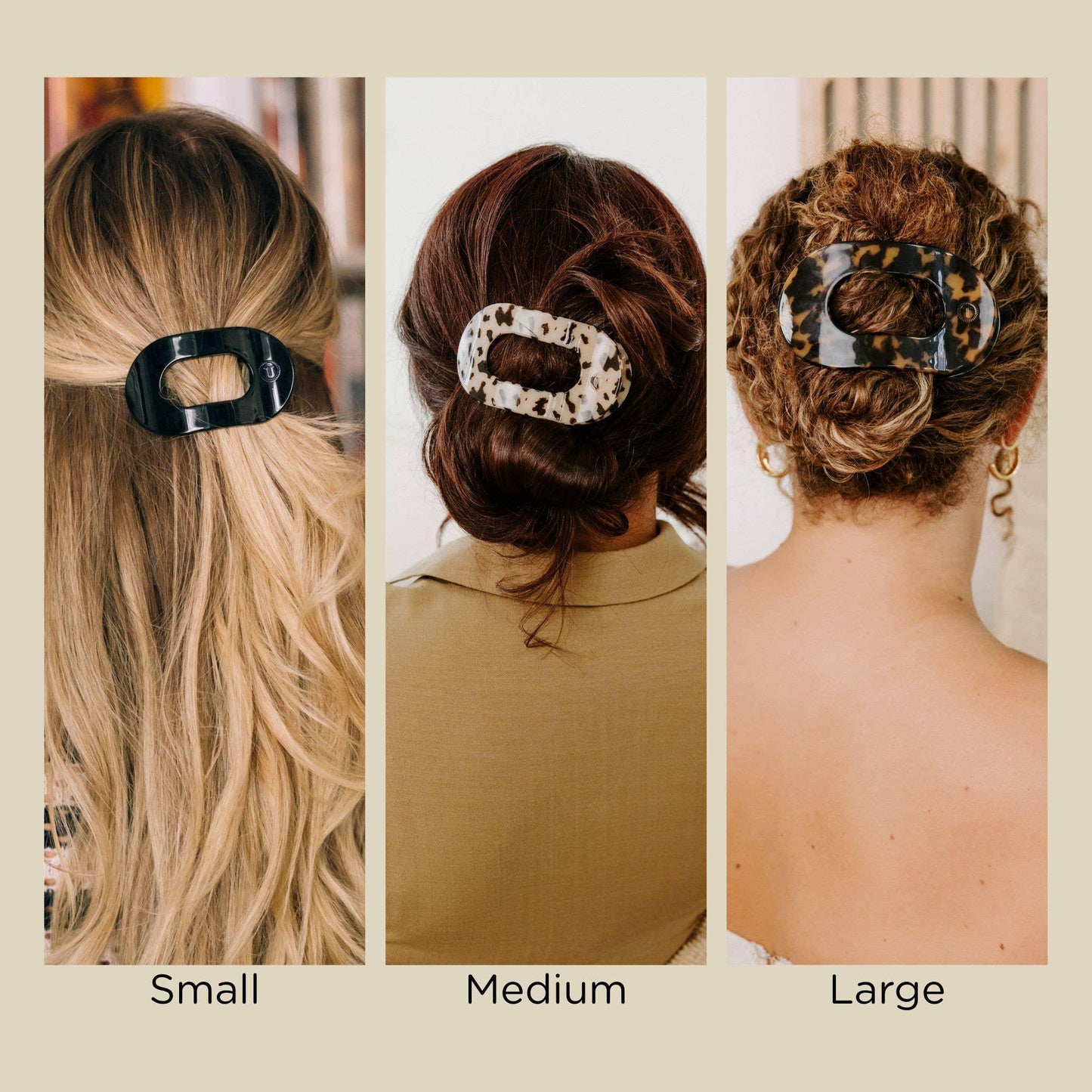 Teleties Round Flat Hair Clip | Small