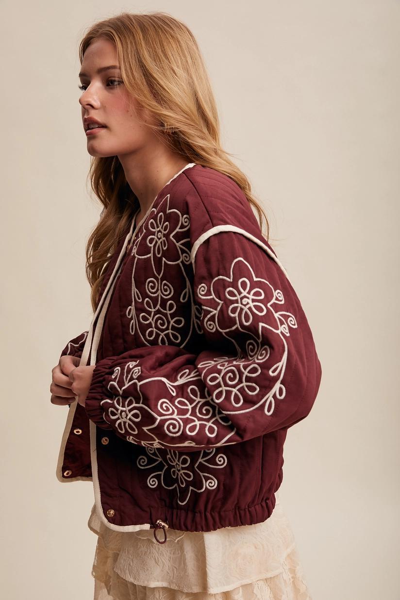 Embroidered Quilted Western Jacket
