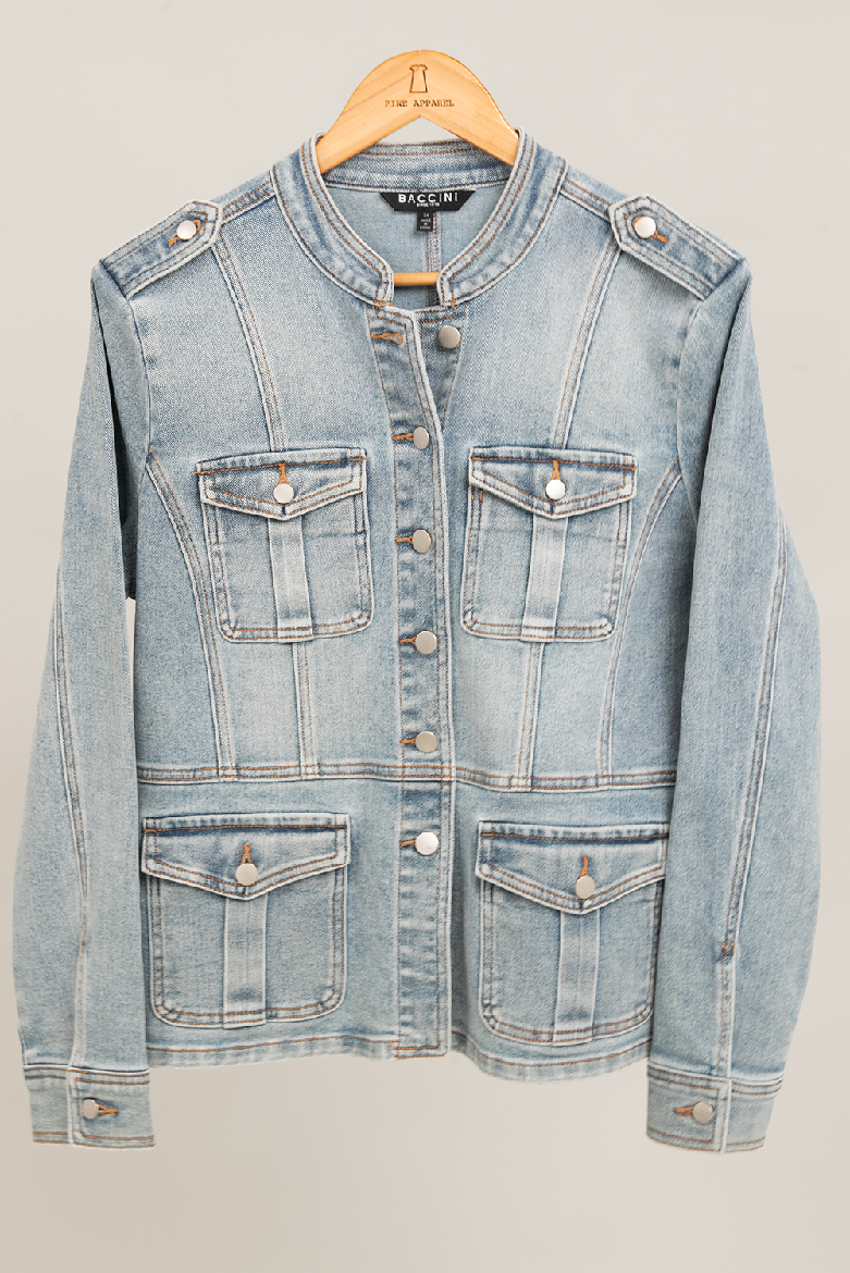 Baccini - Denim Mercedes Utility Denim Jacket