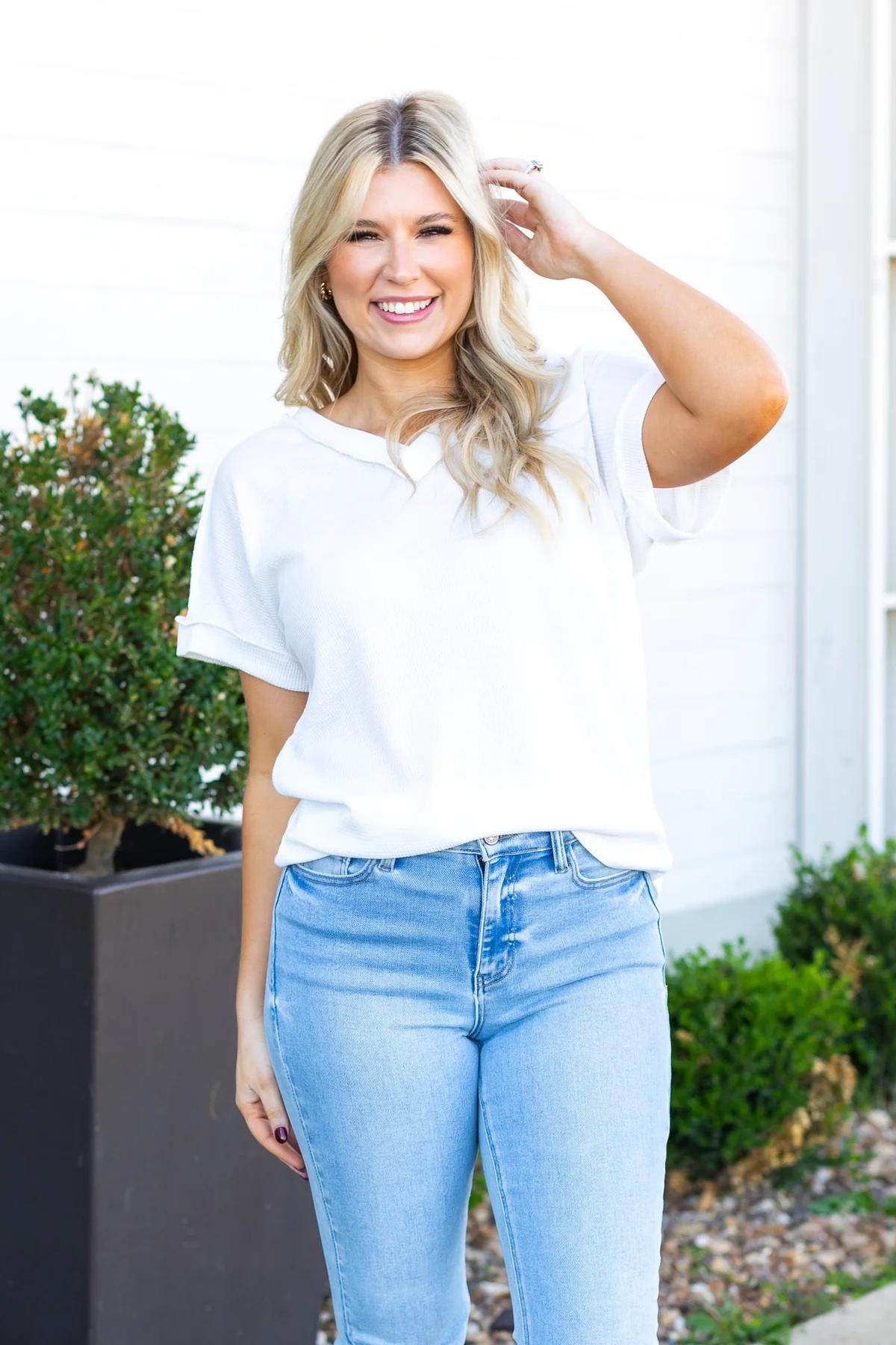 Lucy Waffle Knit Top