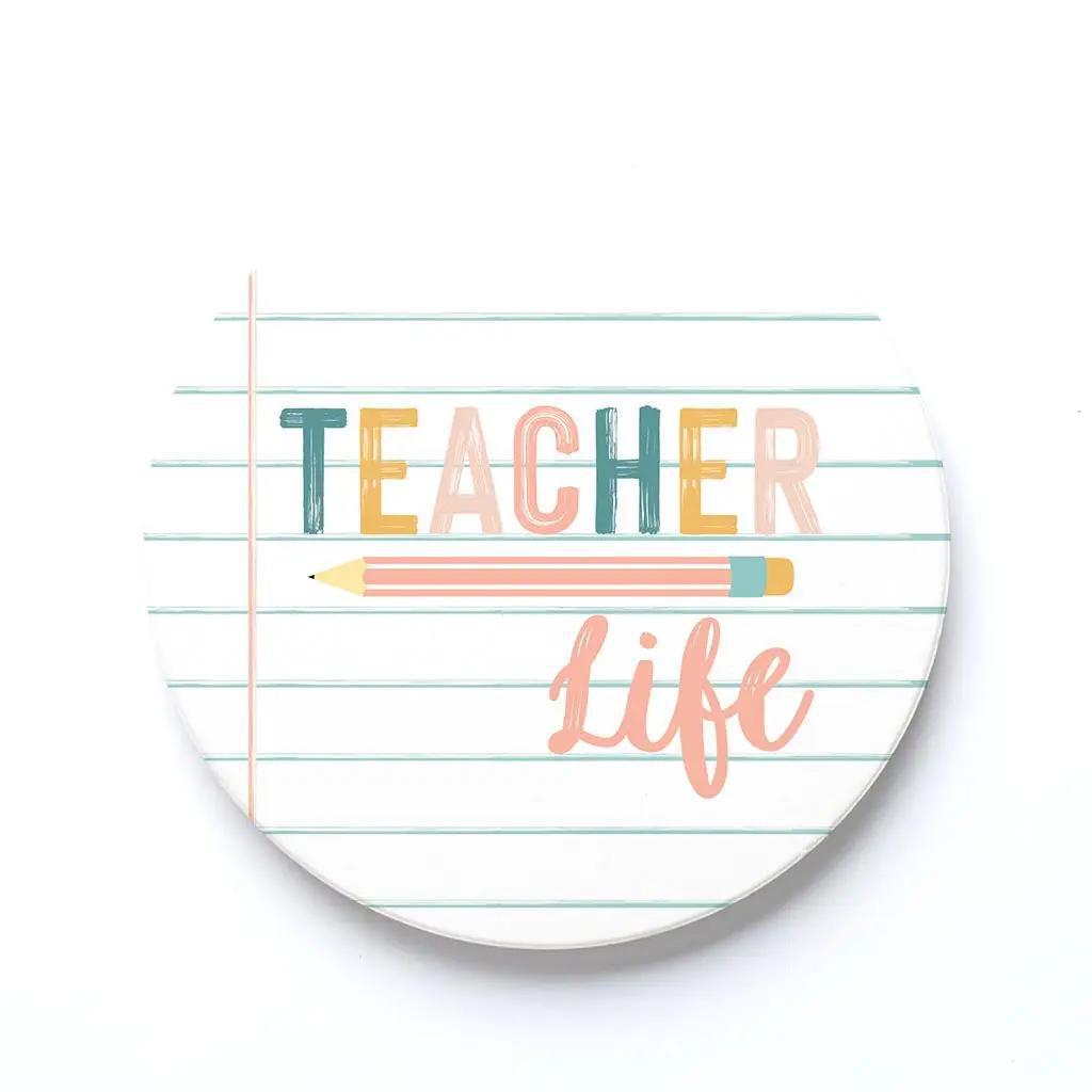 Ceramic Coaster, Love Teach Inspire, Teacher Gift