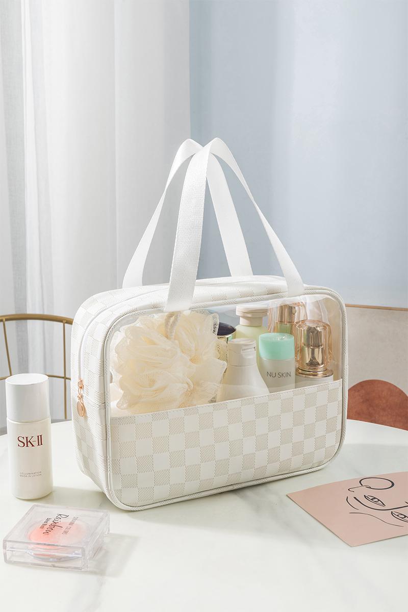 ZENANA U-829 Checkered Pattern Travel Clear Bag